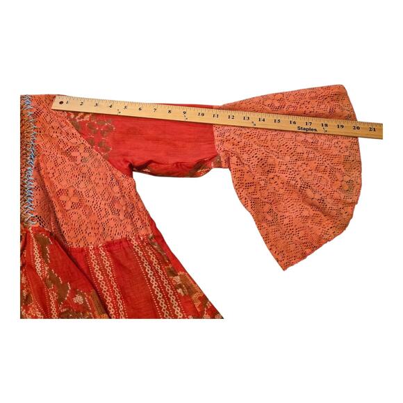 Guadalupe Design Top Womens Size Medium Multicolor Embroidered Lace Tassels NWT - Picture 9 of 10